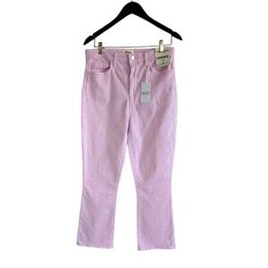 L’AGENCE  Mira Ultra High Rise Pink Crop Micro Boot Jeans Women's 31 NWT